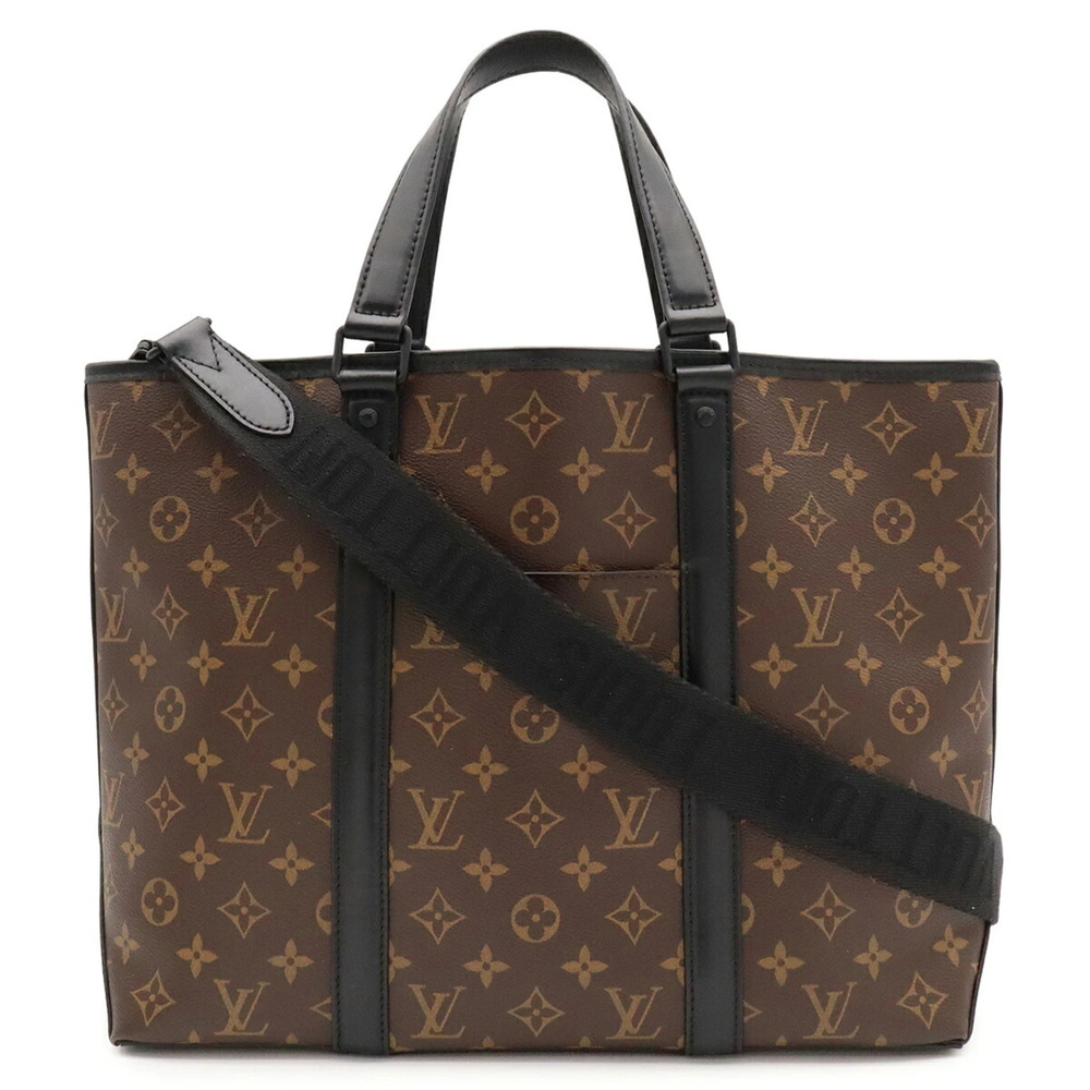 LOUIS VUITTON Louis Vuitton Monogram Macassar Weekend Tote PM Bag Shoulder M4...